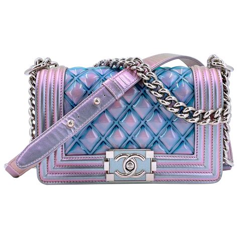 mermaid chanel boy bag|Chanel Iridescent Purple Mermaid Small Water Boy Flap Bag.